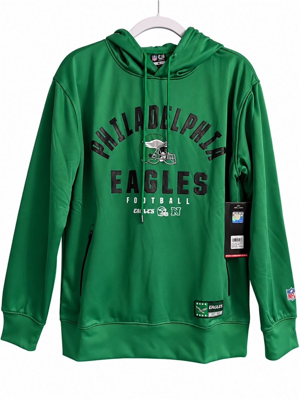 Philadelphia Eagles Green Crewneck Hooded Pullover